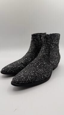 VINTAGE ASOS DESIGN Chelsea Boots Black Glitter Size Men’s 8 Women’s 10
